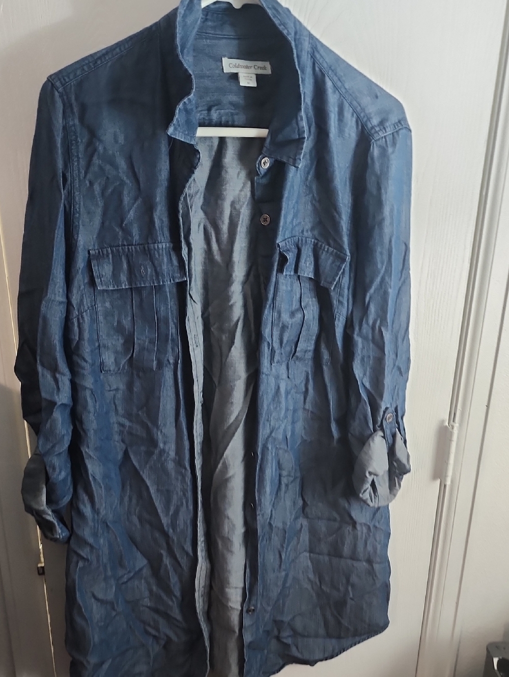 Coldwater Creek Men's Indigo Lightweight Shirt Jacket